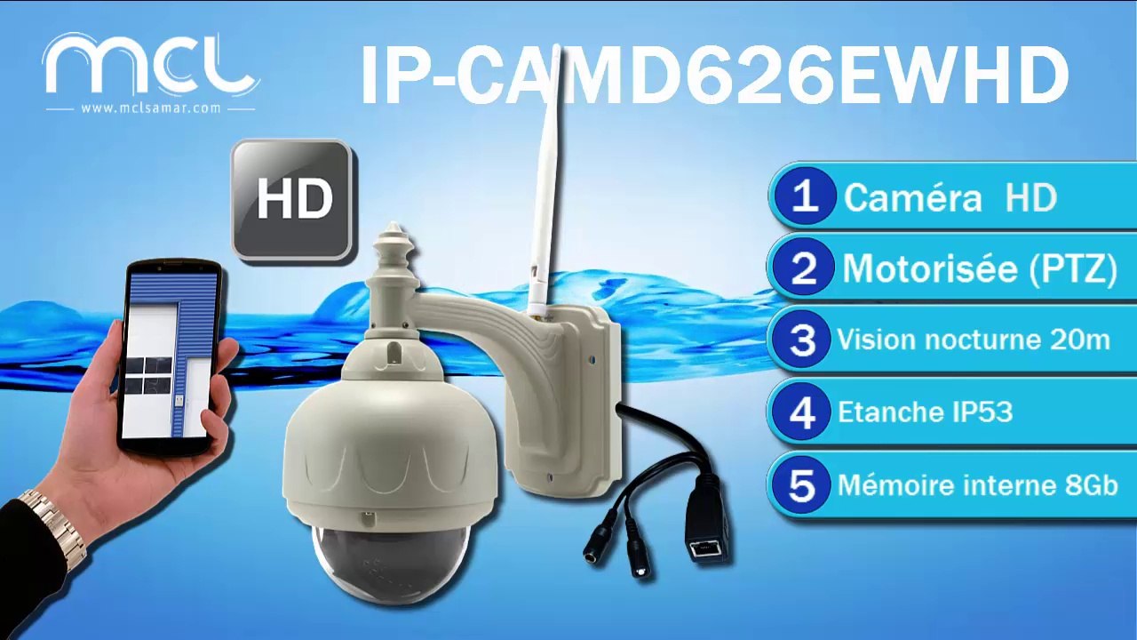 IP-CAMD626EWHD Caméra dôme IP HD Etanche Wifi