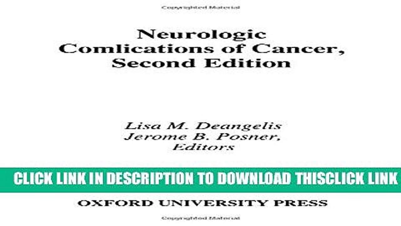 [Read] Neurologic Complications of Cancer Popular Online