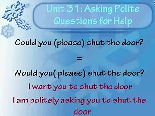 31 ii Unit 31 Asking Polite Questions Part 2 In Urdu