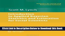 [Best] Introduction to Applied Bayesian Statistics and Estimation for Social Scientists Online Books