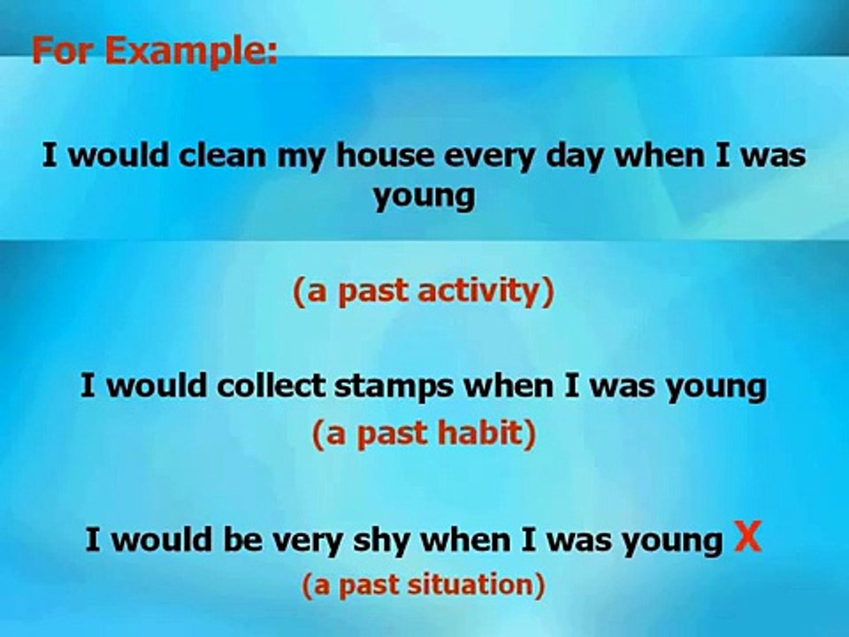 37 Unit 37   Expressing Past Habits 2   Using Would In Urdu