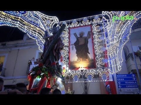 Gricignano (CE) - Festa Sant'Andrea, il rientro della statua in chiesa (30.08.16)