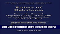 [Read] Rulers of  Babylonia - RIMB 2 Popular Online