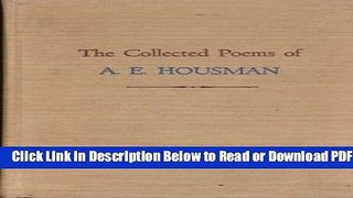 [Download] Collected Poems of A. E. Housman Popular Online