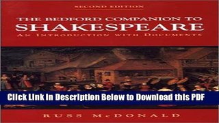 [Read] The Bedford Companion to Shakespeare: An Introduction with Documents Free Books