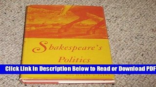 [Get] Shakespeare s Politics Popular New