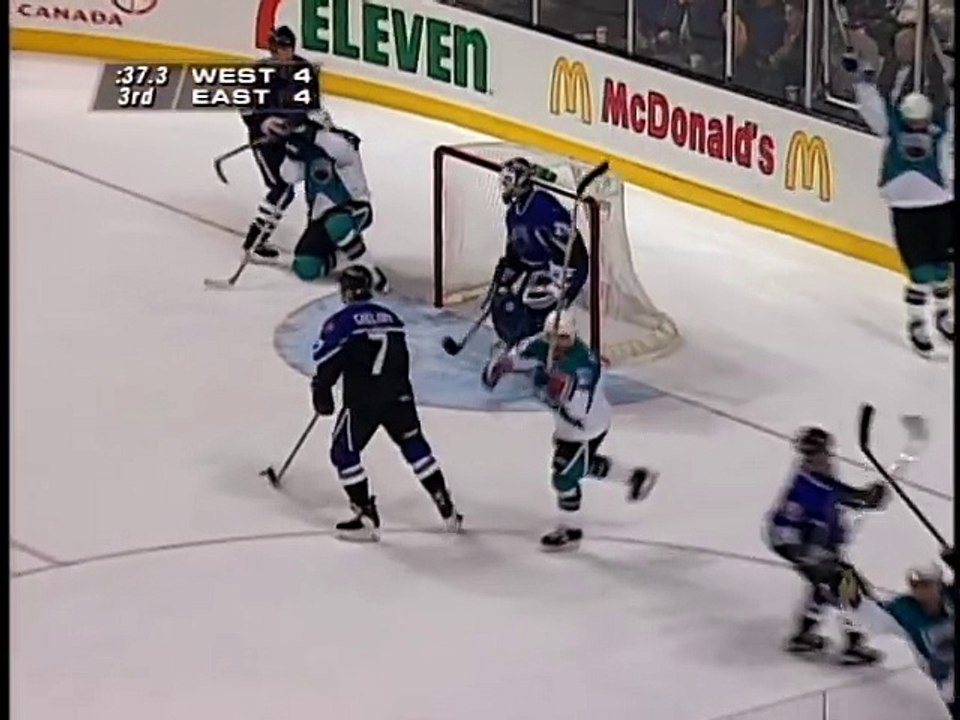 Matchs de Hockey avec un palet phosphorescent à la TV dans les années 80