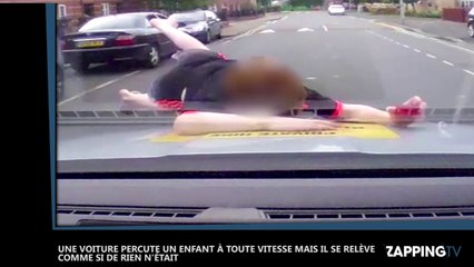 Une voiture percute un enfant à toute vitesse mais il se relève comme si de rien n’était