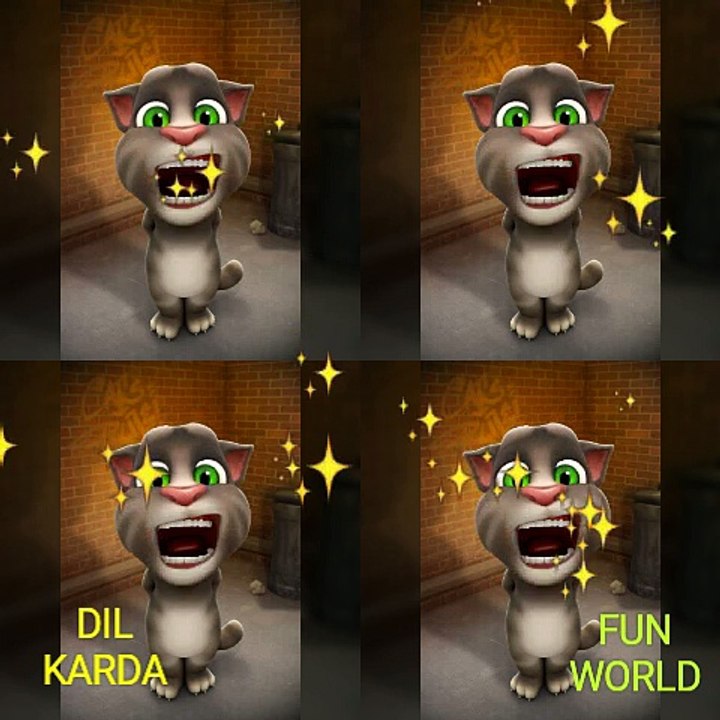 Talking Tom cat singing romantic Punjabi song dil karda