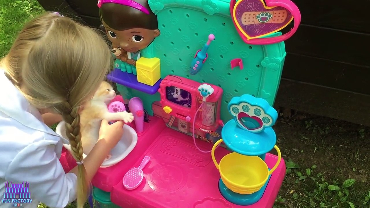 Baby Kitten Checkup Doc Mcstuffins Vet Clinic Center Real Life Cute Baby Kittens W  Play Doh Girl