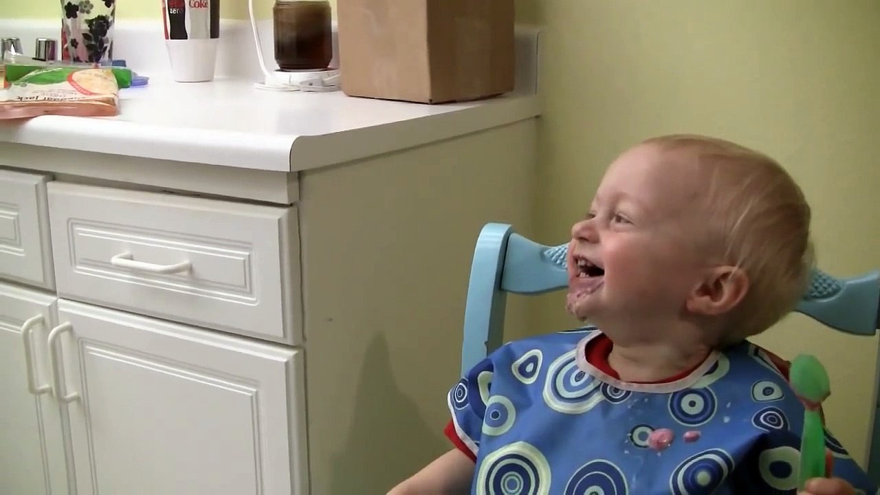 Baby Micah Laughing Hysterically in His High Chair