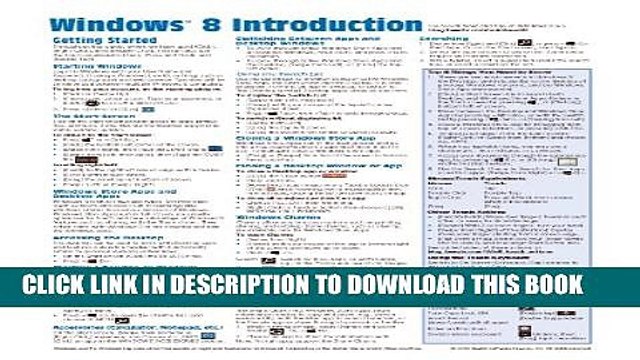 [Read PDF] Windows 8 Quick Reference Guide (Cheat Sheet of Instructions, Tips Shortcuts -