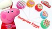 Kinder play doh surprise eggs with peppa pig español, daddy pig and lego toys