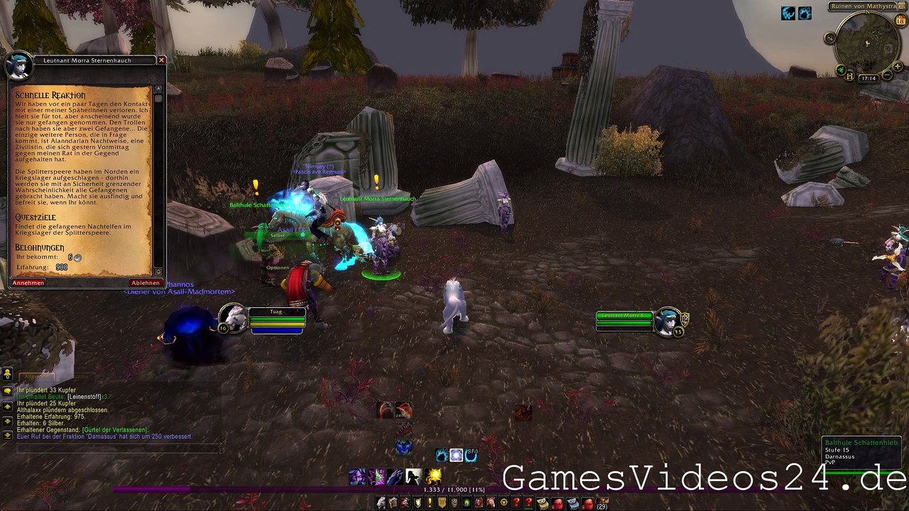 World of Warcraft Quest: Schnelle Reaktion (Allianz)