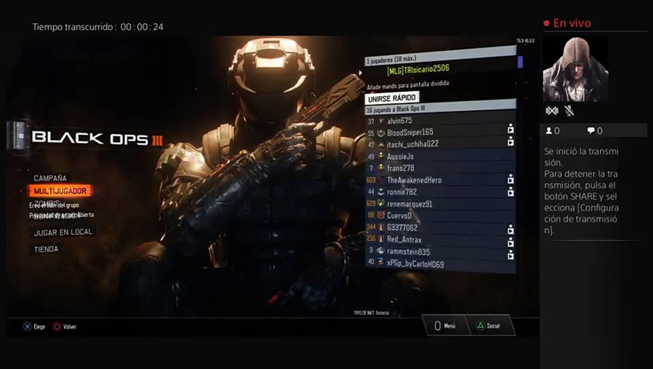 Transmisión de PS4 en vivo de TRIsicario2506