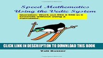 [New] Speed Mathematics Using the Vedic System Exclusive Full Ebook