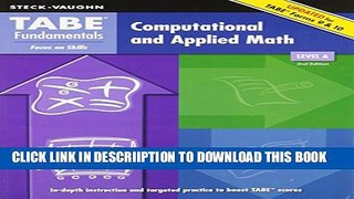 [New] TABE Fundamentals: Student Edition Computation and Applied Math, Level A Computation and