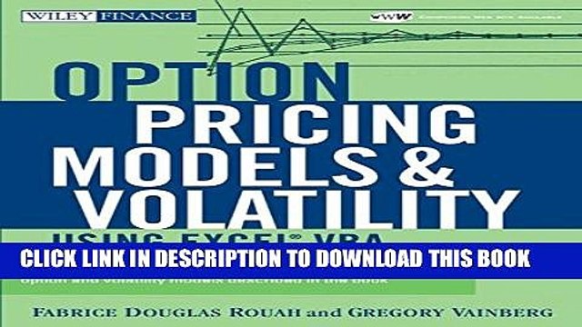 [Read PDF] Option Pricing Models and Volatility Using Excel-VBA Ebook Free