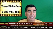 Arizona Cardinals vs. Denver Broncos Free Pick Prediction NFL Preseason Pro Football Odds Preview 9-1-2016