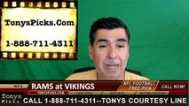Minnesota Vikings vs. LA Rams Free Pick Prediction NFL Preseason Pro Football Odds Preview 9-1-2016