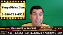 Oakland Raiders vs. Seattle Seahawks Free Pick Prediction NFL Preseason Pro Football Odds Preview 9-1-2016