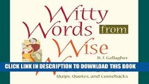[PDF] Witty Words from Wise Women: Quips, Quotes, and Comebacks Popular Online