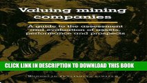 [PDF] Valuing Mining Companies: A Guide To the Assessment and Evaluation of Assets, Performance