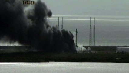 Explosion sur la rampe de lancement d'une fusée de SpaceX