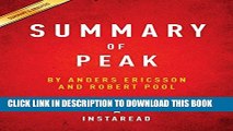 [PDF] Summary of Peak by Anders Ericsson and Robert Pool Includes Analysis Popular Colection