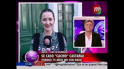 Todos estuvieron en la cobertura del casamiento de Cacho Castaña