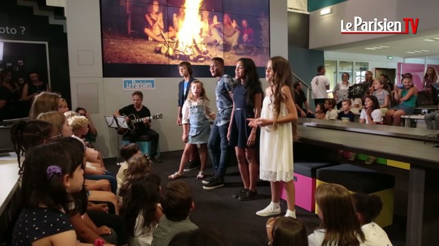 Les Kids United en live au Parisien avec leur titre : « L'oiseau et l'enfant »