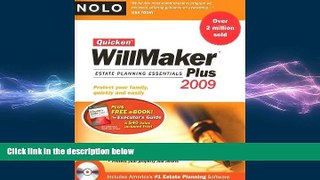 READ book  Quicken Willmaker Plus 2009 Edition: Estate Planning Essentials (Book with Software)