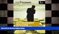 READ book  Tools   Techniques of Retirement Income Planning (Tools   Techniques)  FREE BOOOK