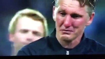 Bastian Schweinsteiger crying ahead of his last game for Germany vs Finland - Good Bye LEGEND