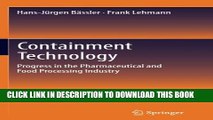 [PDF] Containment Technology: Progress in the Pharmaceutical and Food Processing Industry Popular