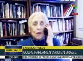 Calloni: Indudable, lo ocurrido en Brasil es un golpe de estado