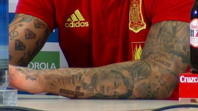 Les tatouages impressionnants de Sergio Ramos