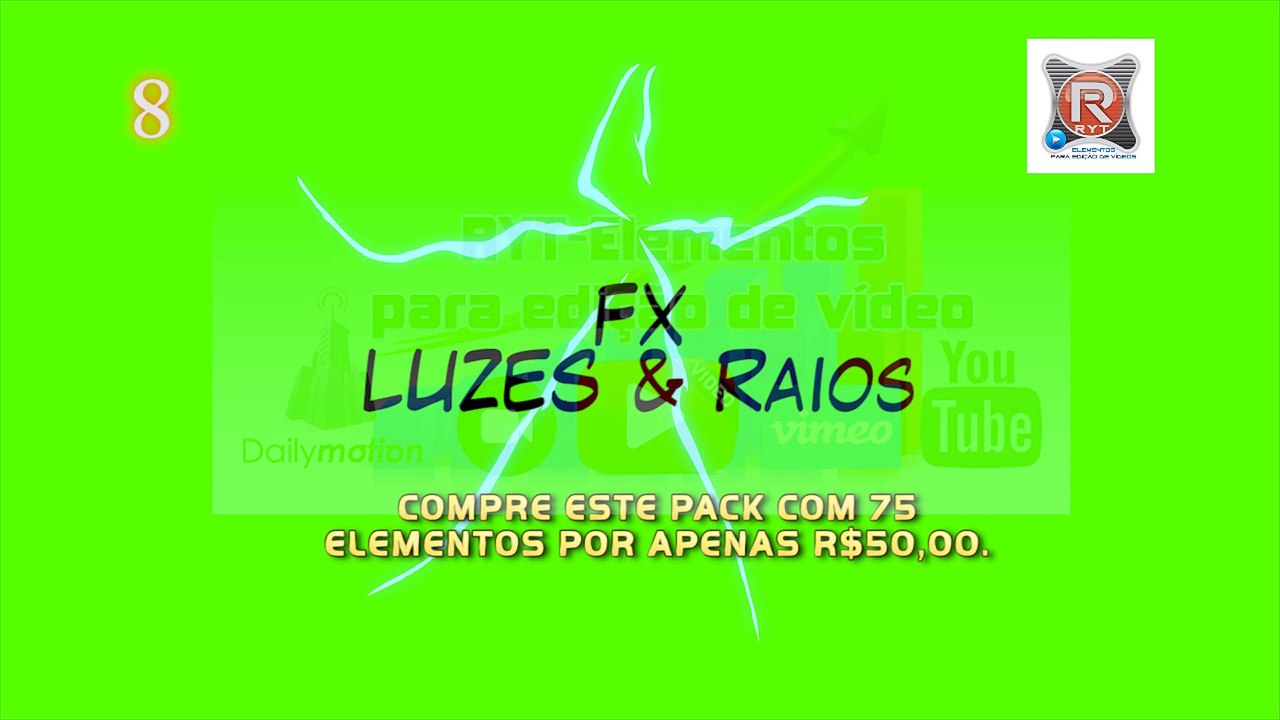 RYT PACK #01 CHROMA KEY LUZES E FORMAS 75 ELEMENTOS