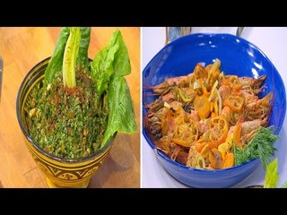 صينية جمبري دمياطي - سلطة تبولة | شبكة و صنارة حلقة كاملة