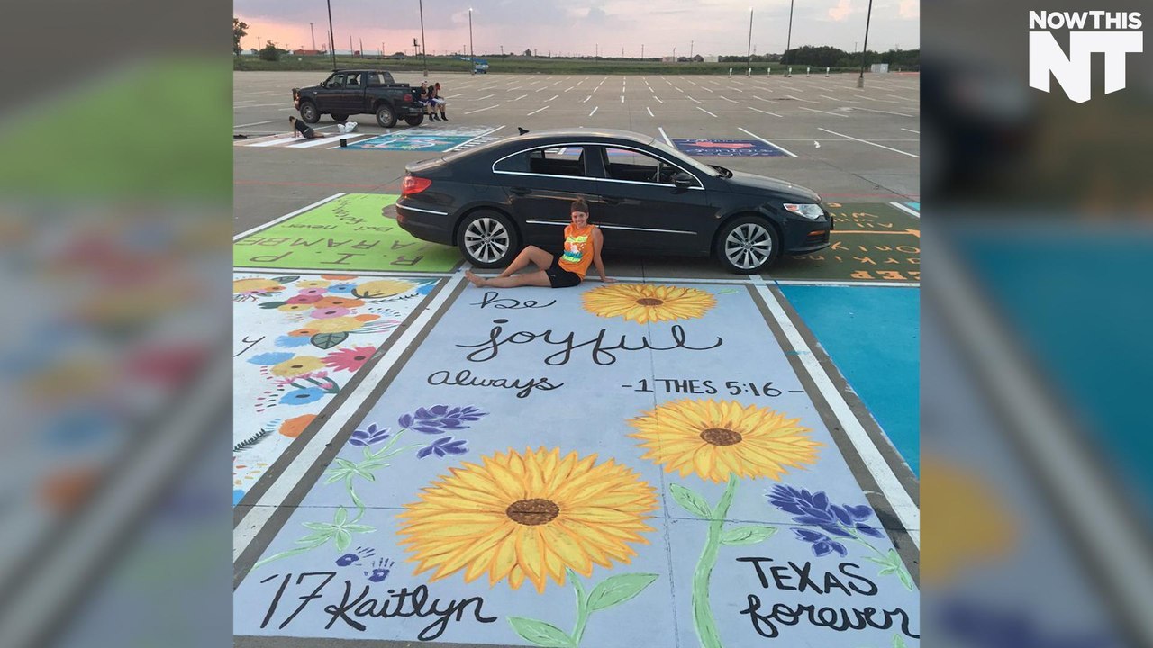Students Get Creative With Painted Parking Spots
