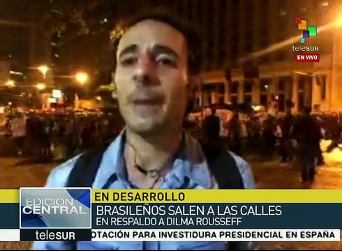 Brasileños denuncian en las calles que el país afronta un golpe
