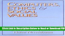 [Get] Computers, Ethics and Social Values Free Online