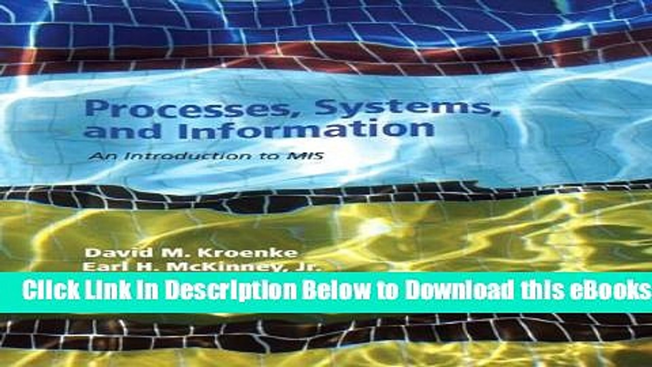 [Reads] Processes, Systems, and Information: An Introduction to MIS Online Books