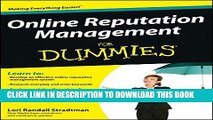 [PDF] Online Reputation Management For Dummies Popular Online