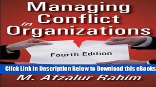 [Reads] Managing Conflict in Organizations Online Ebook