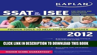 [PDF] Kaplan SSAT   ISEE 2012 Edition (Kaplan SSAT   ISEE for Private   Independent School