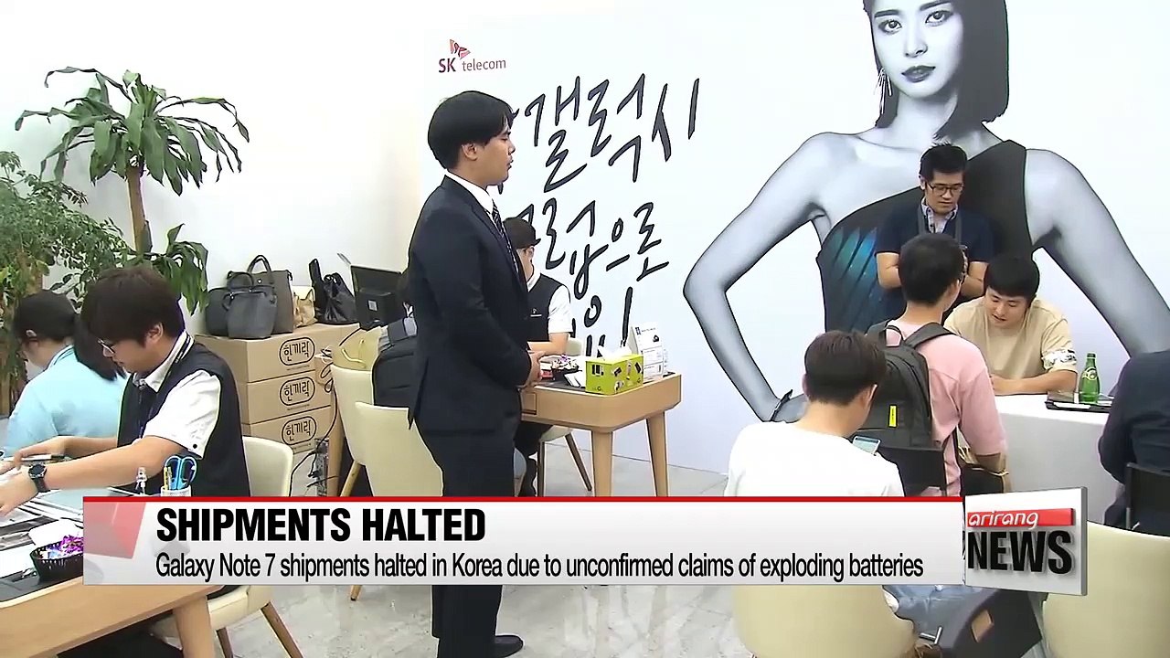 Samsung halts Galaxy Note 7 shipments amid reports of exploding batteries