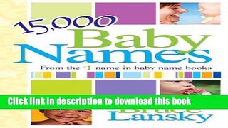 [Popular Books] 15,000+ Baby Names Free Online