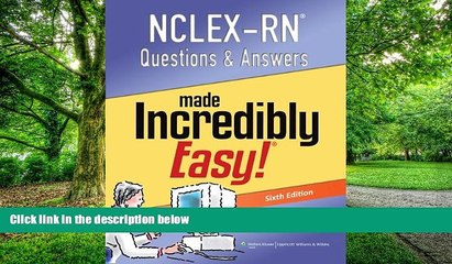 Big Deals  NCLEX-RN Questions and Answers Made Incredibly Easy (Nclexrn Questions   Answers Made