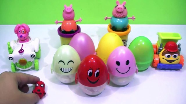 Play Doh Surprise Eggs Peppa Pig Español Toys Car Toys & Spiderman